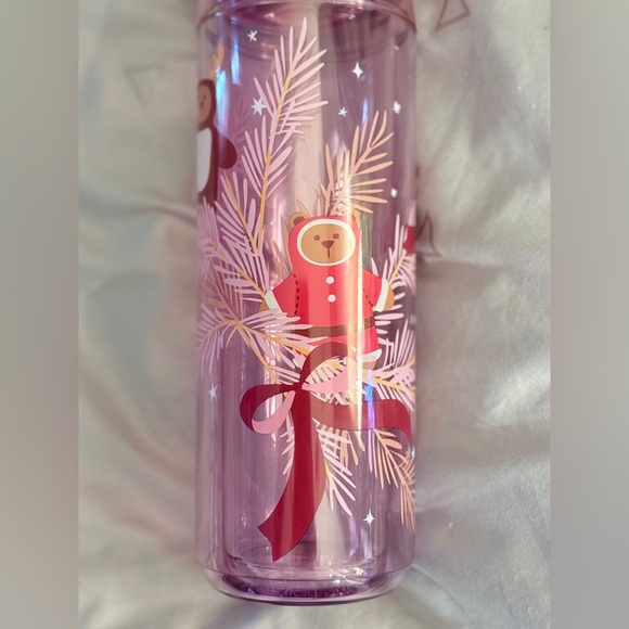Starbucks Pink and Maroon 2025 Bear Water Bottle. NWT - Picture 3 of 4